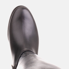 Marco Shoes Botas de piel para pantorrilla ancha negro 5