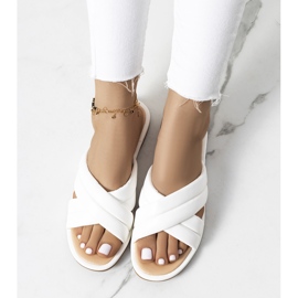 Pantuflas finas blancas para mujer blanco 1 Pantuflas finas blancas para mujer blanco 1