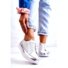 Vinceza Zapatos calados de mujer con plataforma blanco Deloren 1