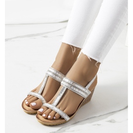 Sandalias plata cuña Belma 1