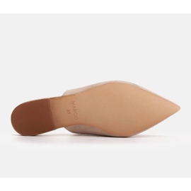 Marco Shoes Babuchas de ante con abertura beige 4