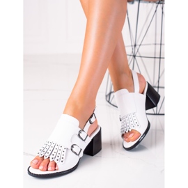 Sandalias de piel con chorros LA.FI blanco 1