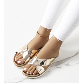 Babuchas de mujer Nicolay doradas dorado 1 Babuchas de mujer Nicolay doradas dorado 1