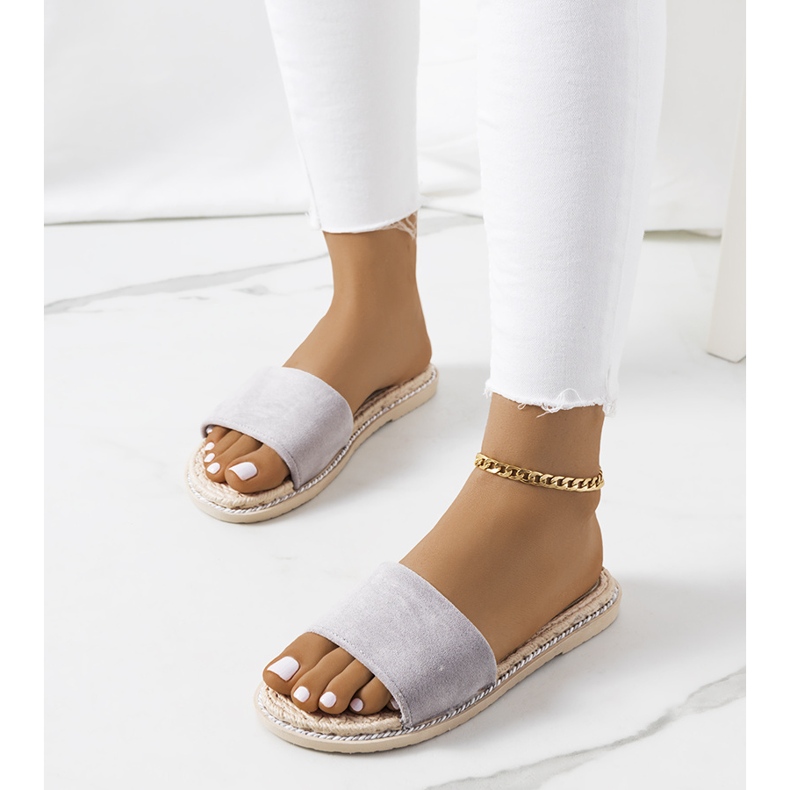 Pantuflas Staton grises para mujer 1 Pantuflas Staton grises para mujer 1