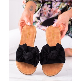 SHELOVET Zapatillas con lazo negro 1