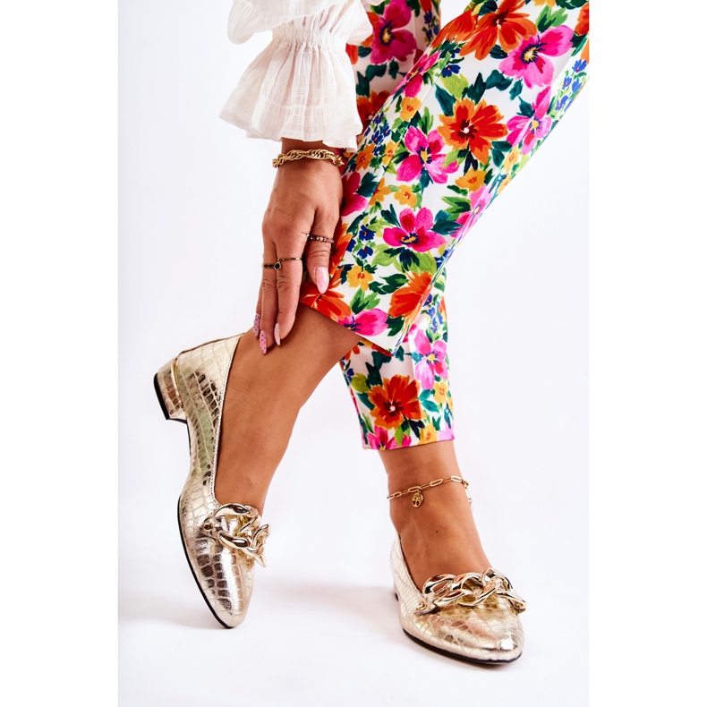 PA2 Salones Piel Lacado Serpiente Dorado Elissabeth 2