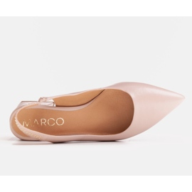 Marco Shoes Sandalias beige con chorros decorativos en piel flor 2