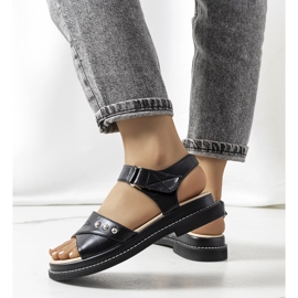 Sandalias negras en la plataforma Meis negro 2