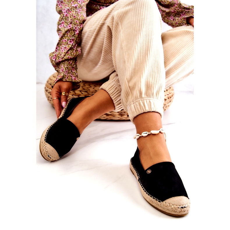 PE1 Alpargatas Mujer Ante Negro Joaquin 3