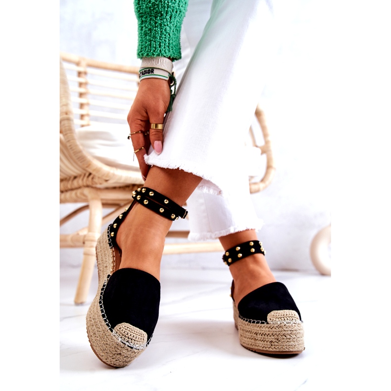 FB2 Sandalias Alpargatas Lillian Negras Con Chorros negro 3 FB2 Sandalias Alpargatas Lillian Negras Con Chorros negro 3