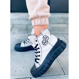Kaya zapatillas altas BEIGE / NEGRO 5