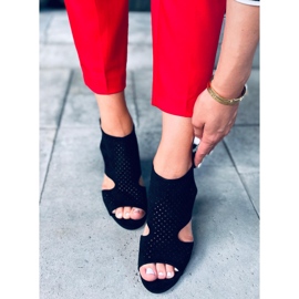 Guala Sandalias negras tacón calado negro 2 Guala Sandalias negras tacón calado negro 2