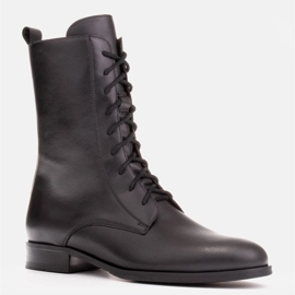 Marco Shoes Botas clásicas de tacón bajo negro 2