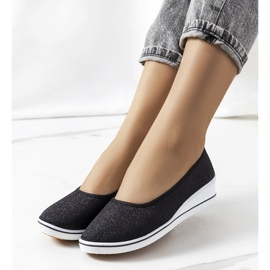 Zapatillas negras con cuña de Friis negro 1
