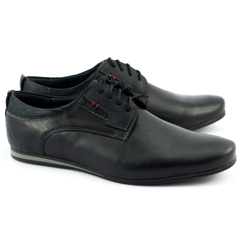 Olivier Zapatos de hombre elegantes para jeans 731 negro 1