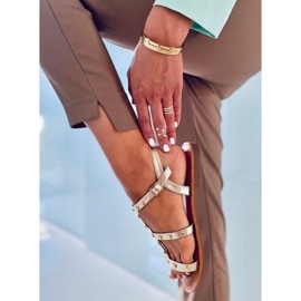 Sandalias con tachuelas Neha Gold dorado 4