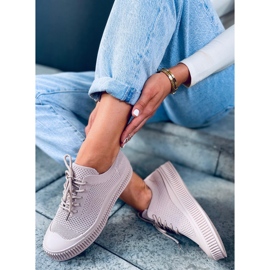 Deportivas estilo calcetín de mujer Posten Khaki beige caqui 3