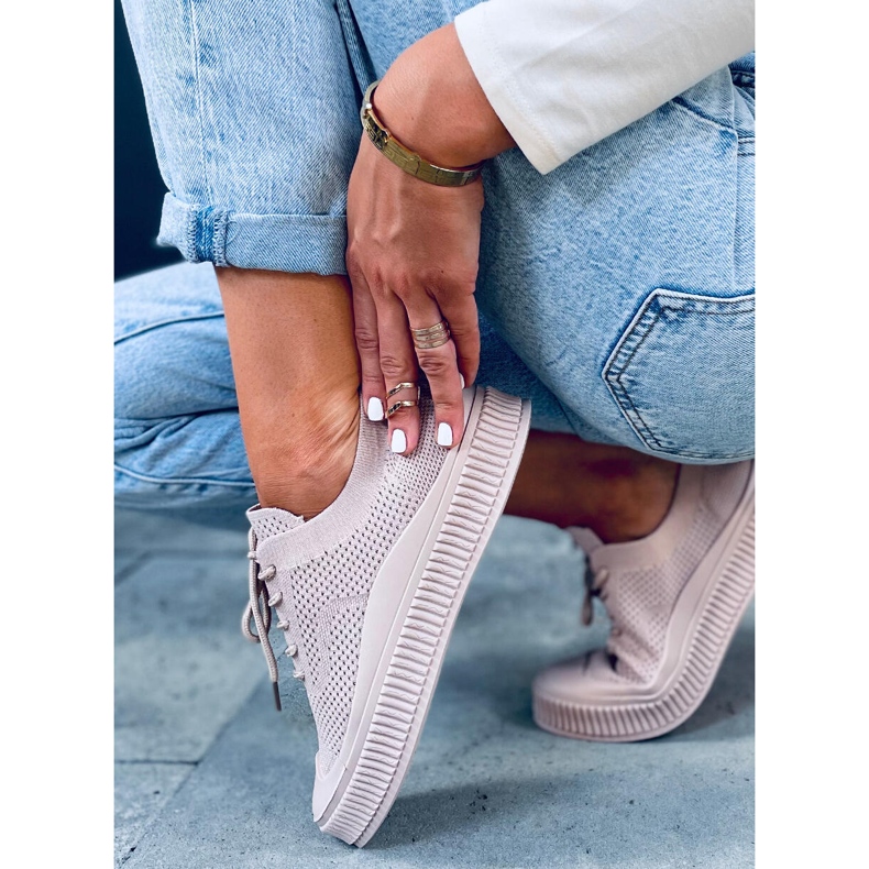 Deportivas estilo calcetín de mujer Posten Khaki beige caqui 1 Deportivas estilo calcetín de mujer Posten Khaki beige caqui 1