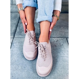 Deportivas estilo calcetín de mujer Posten Khaki beige caqui 4