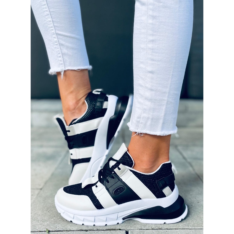 Zapatillas deportivas mujer Riley Negras blanco negro 2