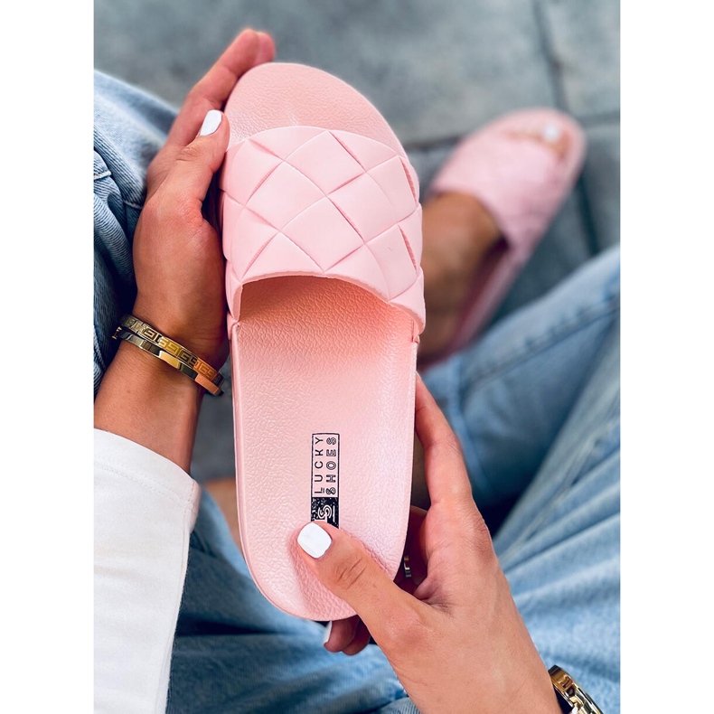 Zapatillas de casa de silicona Geet Rosa 1