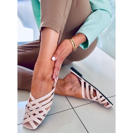 Loretta Beige zapatillas de estar por casa mujer trenzadas 4