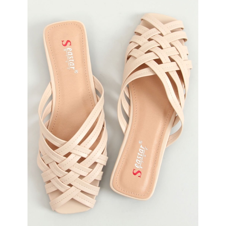 Loretta Beige zapatillas de estar por casa mujer trenzadas 1