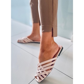 Loretta Beige zapatillas de estar por casa mujer trenzadas 5
