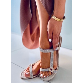 Sandalias mujer Azza Beige plata 1