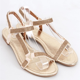 Sandalias mujer Azza Gold beige dorado 2