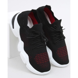 Calcetín Harri Negro rojo 1