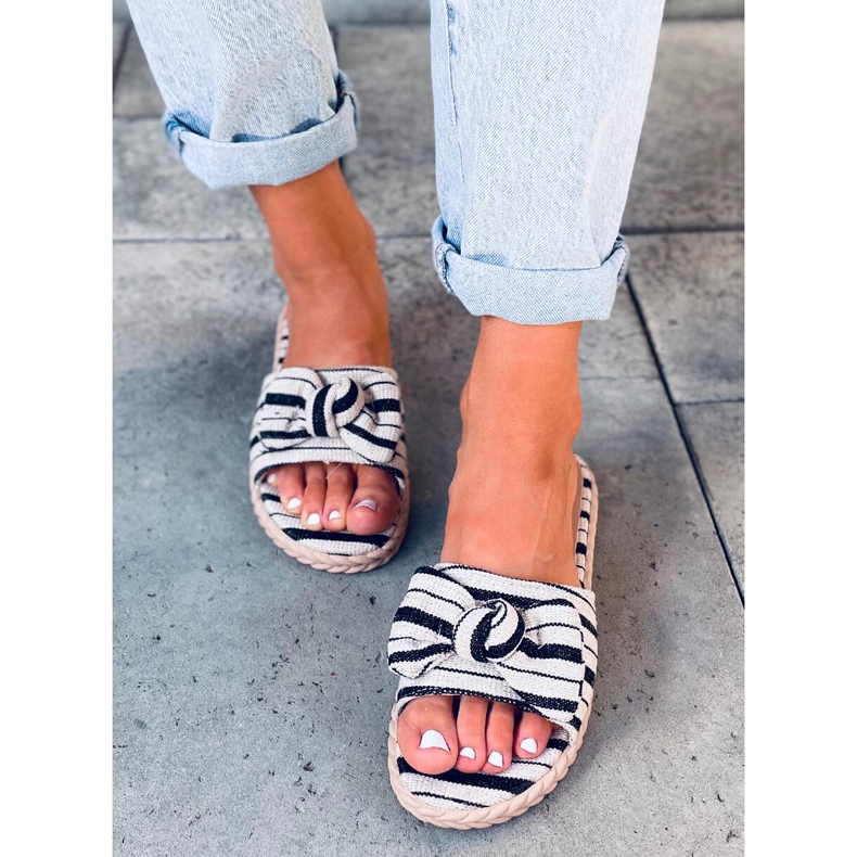 Pantuflas mujer Adana Negras beige negro 1