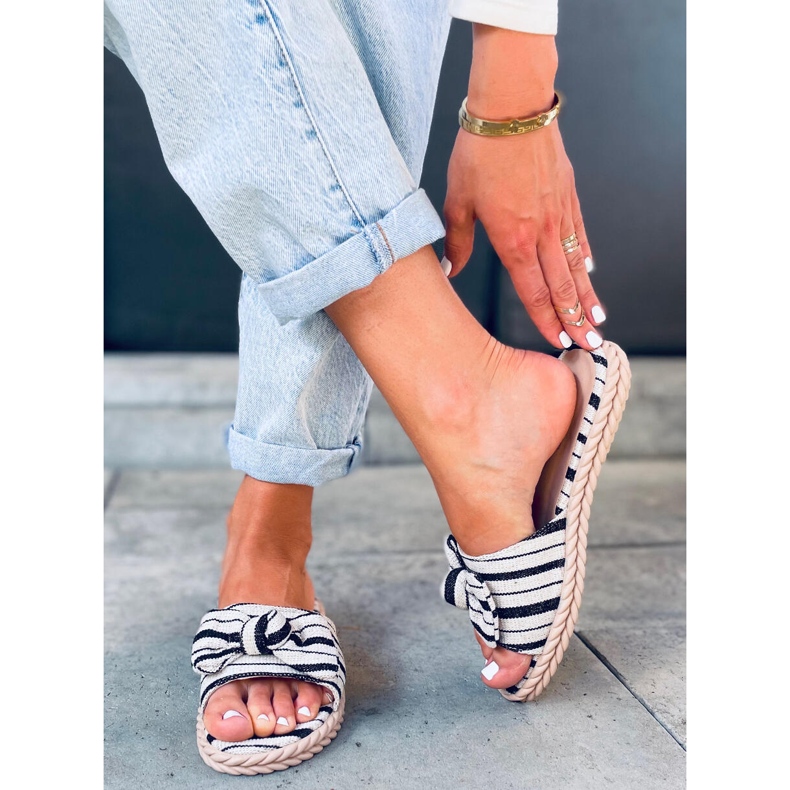 Pantuflas mujer Adana Negras beige negro 2