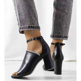 Sandalias negras con caña Nasrin negro 2