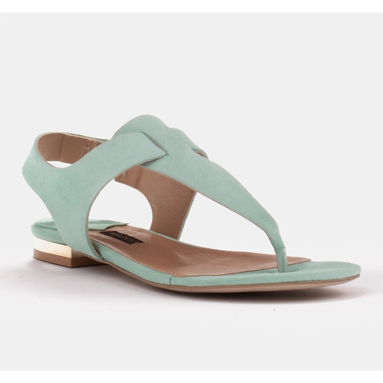 Marco Shoes Sandalias de piel natural en color menta verde 1