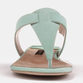 Marco Shoes Sandalias de piel natural en color menta verde 2