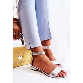PA2 Sandalias de mujer Shanley plateadas de piel plata 5