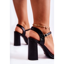 PG1 Sandalias De Cuero En Una Barra De Morena Negra negro 6