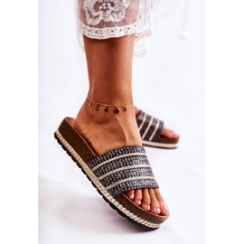 S.Barski Pantuflas Clásicas De Mujer Con Cadena Black Maddy negro 4