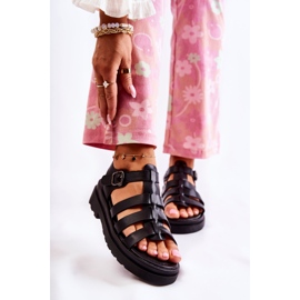PG1 Sandalias De Moda Con Tiras Negro Malien 4