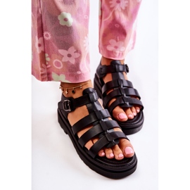 PG1 Sandalias De Moda Con Tiras Negro Malien 7