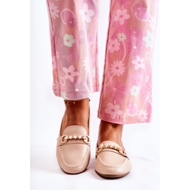PG1 Mocasines Mujer Con Perlas Decorativas Beige Sergia 3