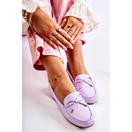 PG1 Mocasines De Mujer Con Lazo Violeta Aurila 6