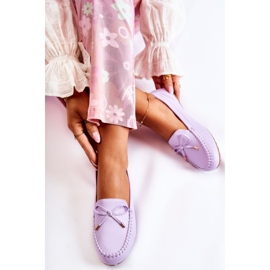 PG1 Mocasines De Mujer Con Lazo Violeta Aurila 3