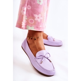 PG1 Mocasines De Mujer Con Lazo Violeta Aurila 5
