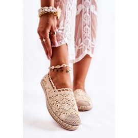 PH1 Alpargatas de Mujer Caladas Beige, Letisa 1
