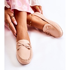 PG1 Mocasines De Mujer Con Lazo Nude Aurila beige 2