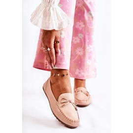 PG1 Mocasines De Mujer Con Lazo Nude Aurila beige 4