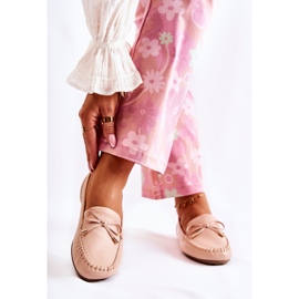 PG1 Mocasines De Mujer Con Lazo Nude Aurila beige 3