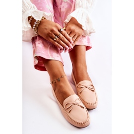 PG1 Mocasines De Mujer Con Lazo Nude Aurila beige 1
